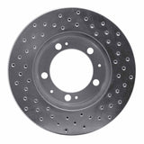 Dynamic Friction 1987-1989 Porsche 944 (Excl Turbo) Front Left Drilled Silver Brake Rotor by Dynamic Friction Company 621-02022L