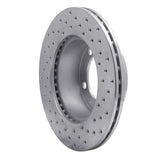 Dynamic Friction 1987-1989 Porsche 944 (Excl Turbo) Front Left Drilled Silver Brake Rotor by Dynamic Friction Company 621-02022L