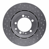 Dynamic Friction 1991-1997 Porsche 911 Rear Left Drilled Silver Brake Rotor by Dynamic Friction Company 621-02030D