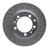 Dynamic Friction 1991-1997 Porsche 911 Rear Left Drilled Silver Brake Rotor by Dynamic Friction Company 621-02030D