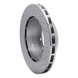 Dynamic Friction 1991-1997 Porsche 911 Rear Left Drilled Silver Brake Rotor by Dynamic Friction Company 621-02030D