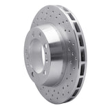 Dynamic Friction 1991-1997 Porsche 911 Rear Right Drilled Silver Brake Rotor by Dynamic Friction Company 621-02031D