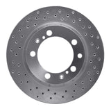 Dynamic Friction 1991-1997 Porsche 911 Rear Right Drilled Silver Brake Rotor by Dynamic Friction Company 621-02031D