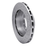 Dynamic Friction 1991-1997 Porsche 911 Rear Right Drilled Silver Brake Rotor by Dynamic Friction Company 621-02031D
