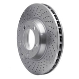 Dynamic Friction 1999-2021 Porsche 718 Boxster Left Front Drilled Silver Brake Rotor by Dynamic Friction Company 621-02036D