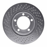 Dynamic Friction 2005-2008 Porsche Boxster Right Front Drilled Silver Brake Rotor by Dynamic Friction Company 621-02042D