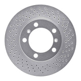 Dynamic Friction 2005-2008 Porsche Boxster Right Front Drilled Silver Brake Rotor by Dynamic Friction Company 621-02042D