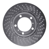 Dynamic Friction 2005-2008 Porsche Boxster Left Front Drilled Silver Brake Rotor by Dynamic Friction Company 621-02043D