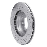 Dynamic Friction 2005-2008 Porsche Boxster Left Front Drilled Silver Brake Rotor by Dynamic Friction Company 621-02043D