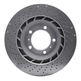 Dynamic Friction 2012-2016 Porsche 911 Rear Right Drilled Silver Brake Rotor by Dynamic Friction Company 621-02072D