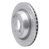 Dynamic Friction 2005-2018 Porsche Cayenne Rear Left Drilled Silver Brake Rotor by Dynamic Friction Company 621-02089L