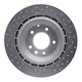 Dynamic Friction 2005-2018 Porsche Cayenne Rear Left Drilled Silver Brake Rotor by Dynamic Friction Company 621-02089L