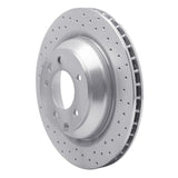 Dynamic Friction 2005-2018 Porsche Cayenne Rear Right Drilled Silver Brake Rotor by Dynamic Friction Company 621-02089R