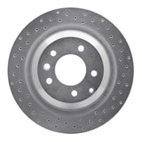 Dynamic Friction 2005-2018 Porsche Cayenne Rear Right Drilled Silver Brake Rotor by Dynamic Friction Company 621-02089R