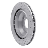 Dynamic Friction 2005-2018 Porsche Cayenne Rear Right Drilled Silver Brake Rotor by Dynamic Friction Company 621-02089R