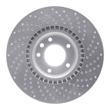 Dynamic Friction 2008-2009 Porsche Cayenne Front Left Drilled Silver Brake Rotor by Dynamic Friction Company 621-02092L