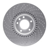 Dynamic Friction 2008-2009 Porsche Cayenne Front Right Drilled Silver Brake Rotor by Dynamic Friction Company 621-02092R