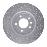 Dynamic Friction 2008-2009 Porsche Cayenne Front Right Drilled Silver Brake Rotor by Dynamic Friction Company 621-02092R