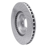 Dynamic Friction 2008-2009 Porsche Cayenne Front Right Drilled Silver Brake Rotor by Dynamic Friction Company 621-02092R