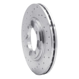 Dynamic Friction 1992-1998 Hyundai Elantra Front Left Drilled Silver Brake Rotor by Dynamic Friction Company 621-03007L