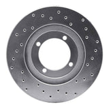 Dynamic Friction 1992-1998 Hyundai Elantra Front Left Drilled Silver Brake Rotor by Dynamic Friction Company 621-03007L