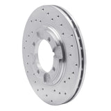 Dynamic Friction 1992-1998 Hyundai Elantra Front Right Drilled Silver Brake Rotor by Dynamic Friction Company 621-03007R
