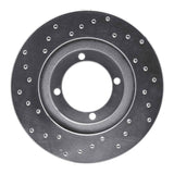 Dynamic Friction 1992-1998 Hyundai Elantra Front Right Drilled Silver Brake Rotor by Dynamic Friction Company 621-03007R