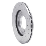 Dynamic Friction 1992-1998 Hyundai Elantra Front Right Drilled Silver Brake Rotor by Dynamic Friction Company 621-03007R