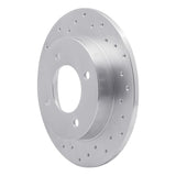Dynamic Friction 1997-2006 Hyundai Elantra Rear Left Drilled Silver Brake Rotor by Dynamic Friction Company 621-03010L