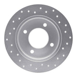 Dynamic Friction 1997-2006 Hyundai Elantra Rear Left Drilled Silver Brake Rotor by Dynamic Friction Company 621-03010L