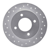Dynamic Friction 1997-2006 Hyundai Elantra Rear Left Drilled Silver Brake Rotor by Dynamic Friction Company 621-03010L