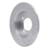 Dynamic Friction 1997-2006 Hyundai Elantra Rear Left Drilled Silver Brake Rotor by Dynamic Friction Company 621-03010L