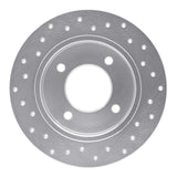 Dynamic Friction 1997-2006 Hyundai Elantra Rear Right Drilled Silver Brake Rotor by Dynamic Friction Company 621-03010R