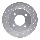 Dynamic Friction 1997-2006 Hyundai Elantra Rear Right Drilled Silver Brake Rotor by Dynamic Friction Company 621-03010R