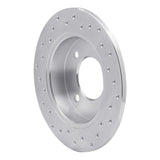 Dynamic Friction 1997-2006 Hyundai Elantra Rear Right Drilled Silver Brake Rotor by Dynamic Friction Company 621-03010R