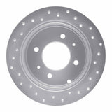 Dynamic Friction 1999-2006 Kia Optima Rear Left Drilled Silver Brake Rotor by Dynamic Friction Company 621-03011L