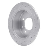 Dynamic Friction 1999-2006 Kia Optima Rear Left Drilled Silver Brake Rotor by Dynamic Friction Company 621-03011L