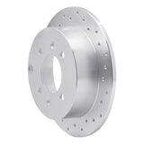 Dynamic Friction 1999-2006 Kia Optima Rear Right Drilled Silver Brake Rotor by Dynamic Friction Company 621-03011R