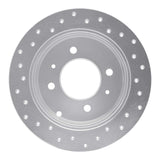 Dynamic Friction 1999-2006 Kia Optima Rear Right Drilled Silver Brake Rotor by Dynamic Friction Company 621-03011R