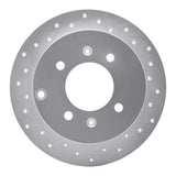 Dynamic Friction 1999-2006 Kia Optima Rear Right Drilled Silver Brake Rotor by Dynamic Friction Company 621-03011R