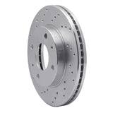 Dynamic Friction 2001-2003 Kia Optima Front Left Drilled Silver Brake Rotor by Dynamic Friction Company 621-03015L