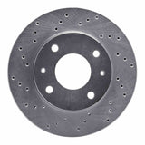 Dynamic Friction 2001-2003 Kia Optima Front Left Drilled Silver Brake Rotor by Dynamic Friction Company 621-03015L