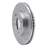 Dynamic Friction 2001-2003 Kia Optima Front Right Drilled Silver Brake Rotor by Dynamic Friction Company 621-03015R