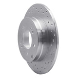 Dynamic Friction 2005-2020 Hyundai Azera Rear Right Drilled Silver Brake Rotor by Dynamic Friction Company 621-03021R