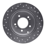 Dynamic Friction 2005-2020 Hyundai Azera Rear Right Drilled Silver Brake Rotor by Dynamic Friction Company 621-03021R