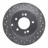 Dynamic Friction 2005-2020 Hyundai Azera Rear Right Drilled Silver Brake Rotor by Dynamic Friction Company 621-03021R