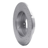 Dynamic Friction 2005-2020 Hyundai Azera Rear Right Drilled Silver Brake Rotor by Dynamic Friction Company 621-03021R