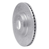 Dynamic Friction 2009-2011 Hyundai Genesis Sedan Front Left Drilled Silver Brake Rotor by Dynamic Friction Company 621-03030L