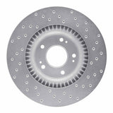 Dynamic Friction 2009-2011 Hyundai Genesis Sedan Front Left Drilled Silver Brake Rotor by Dynamic Friction Company 621-03030L