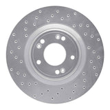 Dynamic Friction 2009-2011 Hyundai Genesis Sedan Front Left Drilled Silver Brake Rotor by Dynamic Friction Company 621-03030L